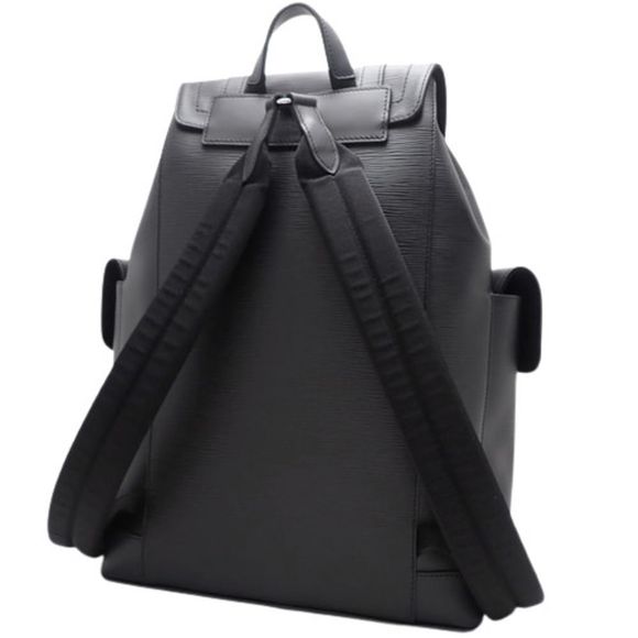 Louis Vuitton MM Rucksack Backpack Shoulder Daypack Epi Leather Black Silver - Picture 2 of 5